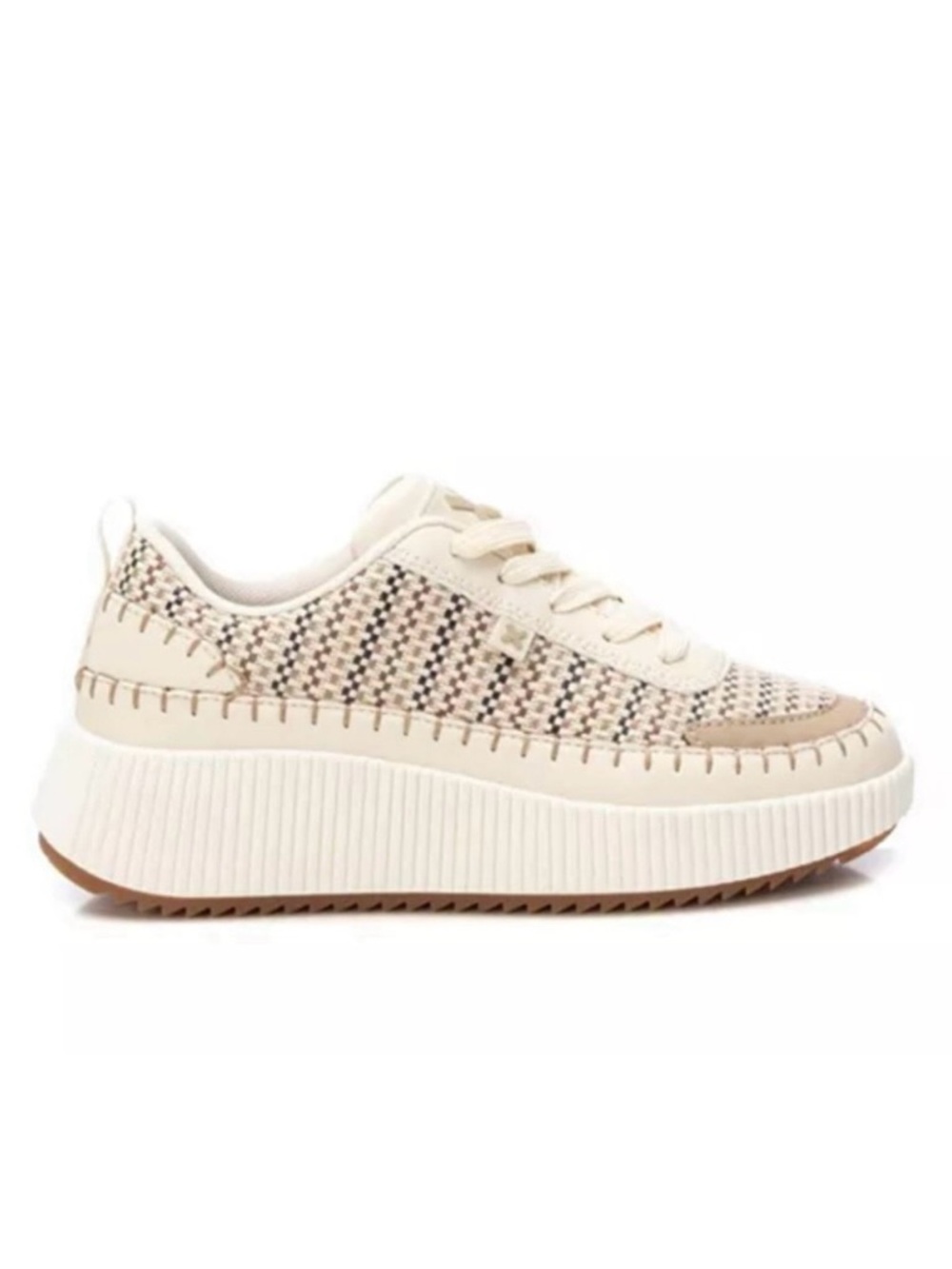 XTI Platform Sneakers, Women’s Size 6 Cream - Chunky Sole, Breathable - NWT - Picture 4 of 13